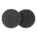VELCRO Sticky-Back Fasteners, Removable Adhesive, 0.63" dia, Black, 75/Pack