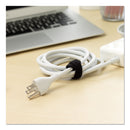 VELCRO ONE-WRAP Pre-Cut Thin Ties, 0.5" x 15", Black/Gray, 30/Pack