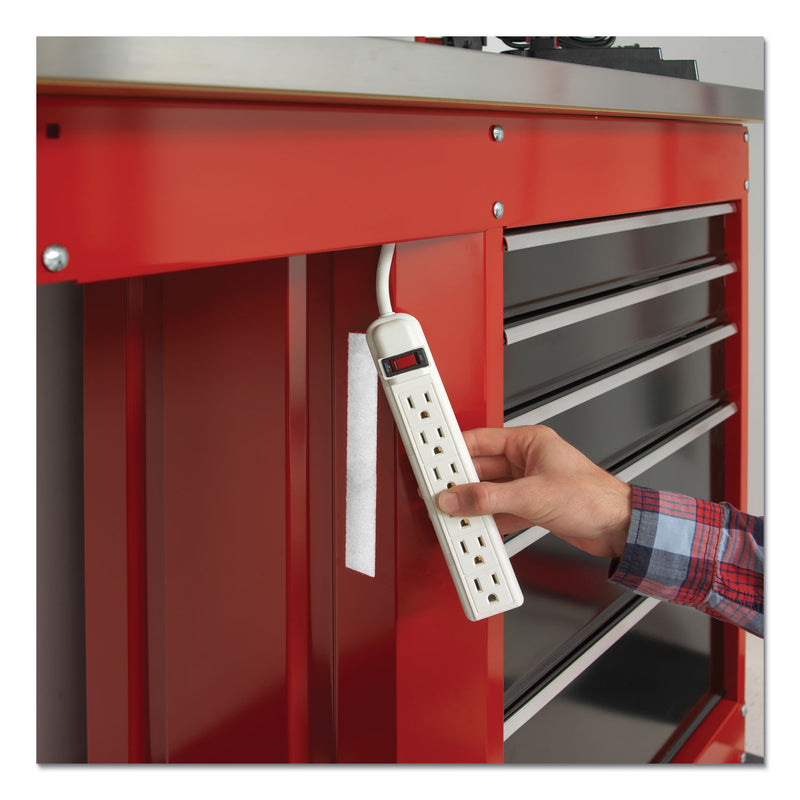 VELCRO Industrial-Strength Heavy-Duty Fasteners with Dispenser Box, 2" x 15 ft, White