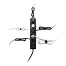 VELCRO ONE-WRAP Pre-Cut Thin Ties, 0.5" x 15", Black/Gray, 30/Pack