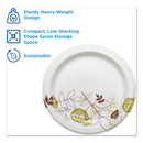 Dixie Pathways Soak Proof Shield Heavyweight Paper Plates, WiseSize, 8.5" dia, Green/Burgundy, 500/Carton
