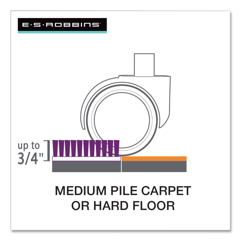 ES Robbins Floor+Mate, For Hard Floor to Medium Pile Carpet up to 0.75", 36 x 48, Clear