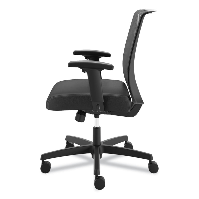 HON Convergence Mid-Back Task Chair, Swivel-Tilt, Supports Up to 275 lb, 15.75" to 20.13" Seat Height, Black