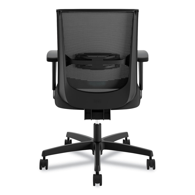 HON Convergence Mid-Back Task Chair, Synchro-Tilt and Seat Glide, Supports Up to 275 lb, Black