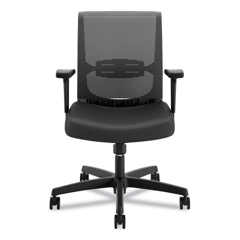 HON Convergence Mid-Back Task Chair, Swivel-Tilt, Supports Up to 275 lb, 15.75" to 20.13" Seat Height, Black