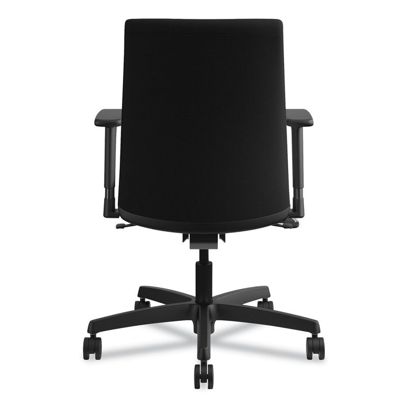 HON Ignition Series Fabric Low-Back Task Chair, Supports Up to 300 lb, 17" to 21.5" Seat Height, Black