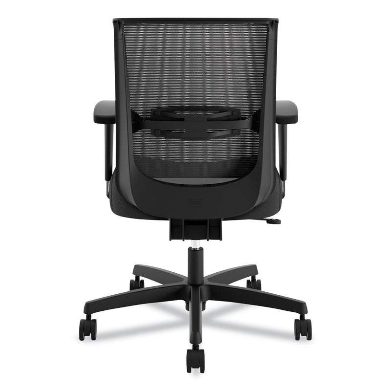 HON Convergence Mid-Back Task Chair, Swivel-Tilt, Supports Up to 275 lb, 15.75" to 20.13" Seat Height, Black