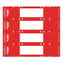 Tabbies File Pocket Handles, 9.63 x 2, Red/White, 4/Sheet, 12 Sheets/Pack