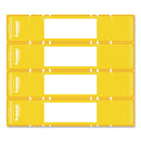 Tabbies File Pocket Handles, 9.63 x 2, Yellow/White, 4/Sheet, 12 Sheets/Pack