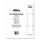 Tabbies File Pocket Handles, 9.63 x 2, Yellow/White, 4/Sheet, 12 Sheets/Pack