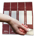 Tabbies File Pocket Handles, 9.63 x 2, Red/White, 4/Sheet, 12 Sheets/Pack