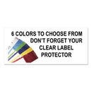 Tabbies File Pocket Handles, 9.63 x 2, Green/White,  4/Sheet, 12 Sheets/Pack