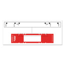 Tabbies File Pocket Handles, 9.63 x 2, Red/White, 4/Sheet, 12 Sheets/Pack