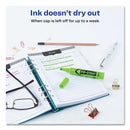Avery HI-LITER Desk-Style Highlighters, Fluorescent Green Ink, Chisel Tip, Green/Black Barrel, Dozen