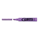 Avery HI-LITER Desk-Style Highlighters, Fluorescent Purple Ink, Chisel Tip, Purple/Black Barrel, Dozen