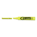 Avery HI-LITER Desk-Style Highlighters, Fluorescent Yellow Ink, Chisel Tip, Yellow/Black Barrel, Dozen