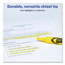 Avery HI-LITER Desk-Style Highlighters, Yellow Ink, Chisel Tip, Yellow/Black Barrel, Dozen