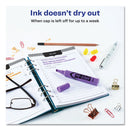 Avery HI-LITER Desk-Style Highlighters, Fluorescent Purple Ink, Chisel Tip, Purple/Black Barrel, Dozen