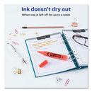 Avery HI-LITER Desk-Style Highlighters, Fluorescent Orange Ink, Chisel Tip, Orange/Black Barrel, Dozen