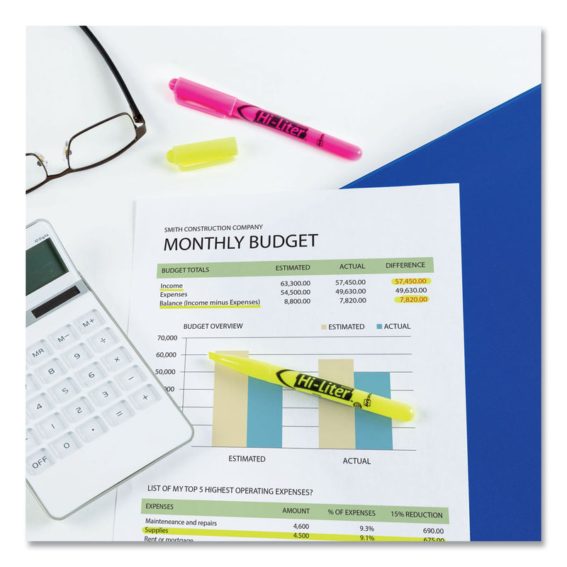 Avery HI-LITER Highlighter Value Pack, Desk/Pen Style Combo, Assorted Ink Colors, Chisel/Bullet Tips, Assorted Barrel Colors, 24/PK