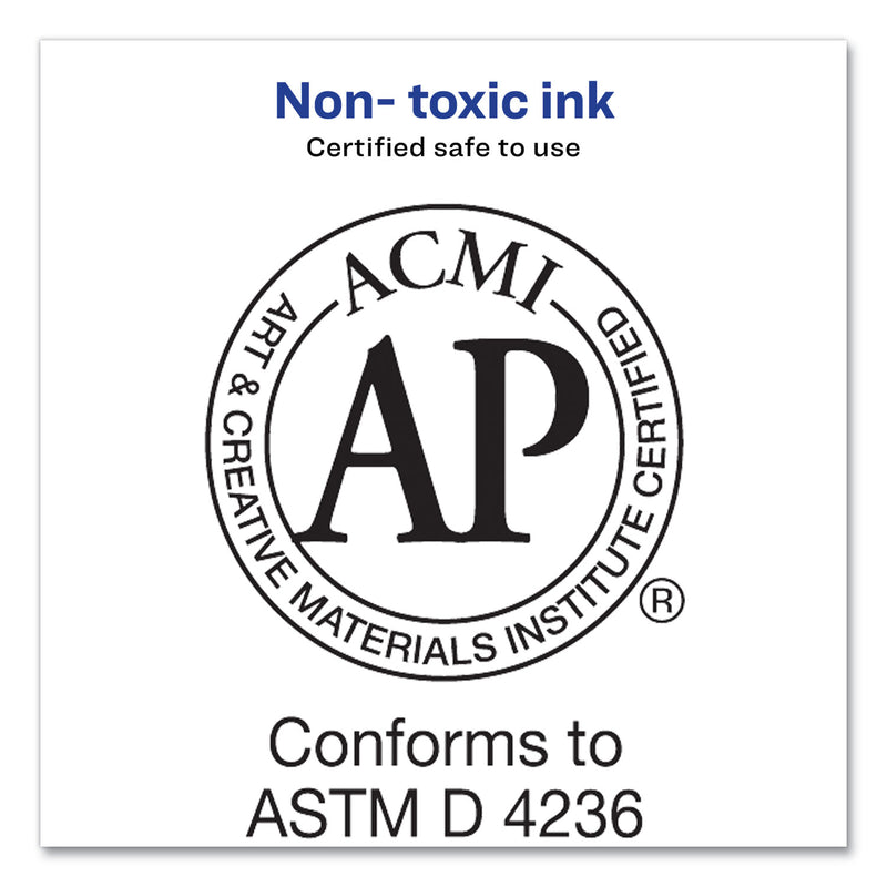 Avery HI-LITER Desk-Style Highlighters, Fluorescent Blue Ink, Chisel Tip, Blue/Black Barrel, Dozen