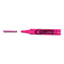 Avery HI-LITER Desk-Style Highlighters, Fluorescent Pink Ink, Chisel Tip, Pink/Black Barrel, Dozen