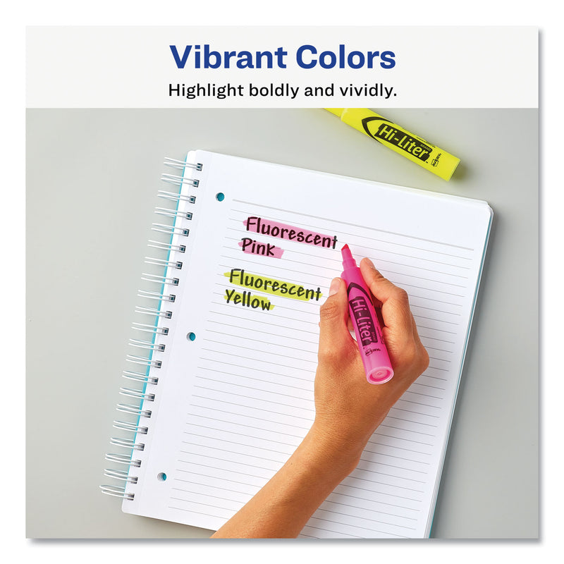 Avery HI-LITER Desk-Style Highlighter Value Pack, Assorted Ink Colors, Chisel Tip, Assorted Barrel Colors, 24/Pack