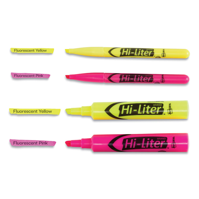 Avery HI-LITER Highlighter Value Pack, Desk/Pen Style Combo, Assorted Ink Colors, Chisel/Bullet Tips, Assorted Barrel Colors, 24/PK