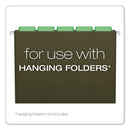 Pendaflex Transparent Colored Tabs For Hanging File Folders, 1/5-Cut, Green, 2" Wide, 25/Pack