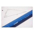 Victor Easy Read Stainless Steel Ruler, Standard/Metric, 18".25 Long, Blue