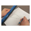 Victor Easy Read Stainless Steel Ruler, Standard/Metric, 18".25 Long, Blue