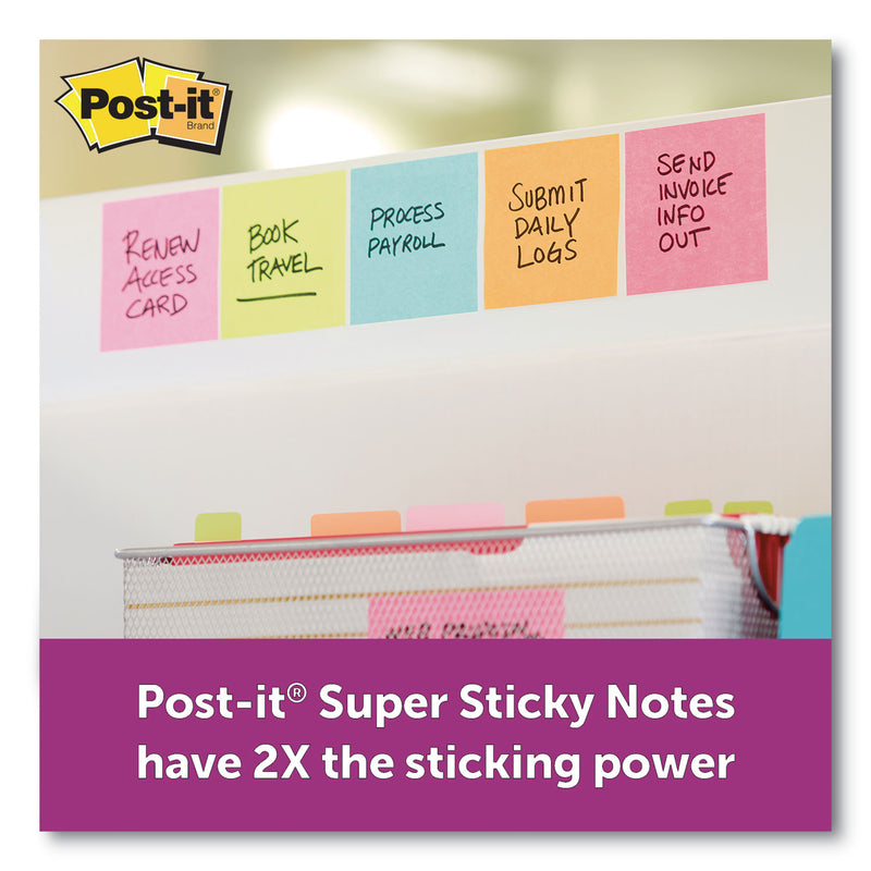 Post-it Pads in Supernova Neon Collection Colors, 3" x 3", 90 Sheets/Pad, 5 Pads/Pack