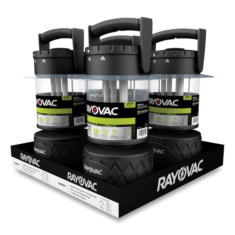 Rayovac Sportsman Fluorescent Lantern, 8 D Batteries (Sold Separately), Black