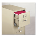 Alera Economy Vertical File, 4 Letter-Size File Drawers, Putty, 15" x 25" x 52"