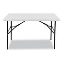 Iceberg IndestrucTable Classic Folding Table, Rectangular Top, 300 lb Capacity, 48w x 24d x 29h, Platinum