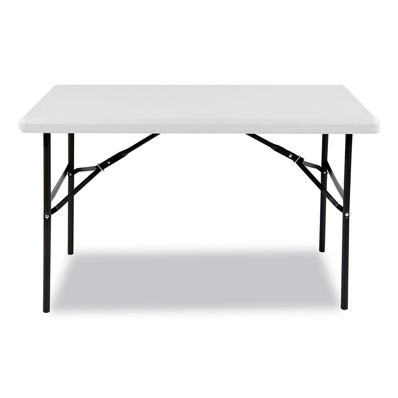 Iceberg IndestrucTable Classic Folding Table, Rectangular Top, 300 lb Capacity, 48w x 24d x 29h, Platinum