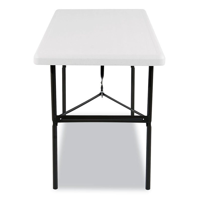 Iceberg IndestrucTable Classic Folding Table, Rectangular Top, 300 lb Capacity, 48w x 24d x 29h, Platinum
