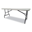 Iceberg IndestrucTable Industrial Folding Table, Rectangular Top, 2,000 lb Capacity, 72w x 30d x 29h, Platinum