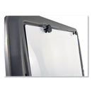 Iceberg Ingenuity Presentation Flipchart Easel with Dry Erase Surface, Resin Surface Frame, 33 x 28 x 73, Charcoal