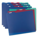 Pendaflex Poly Top Tab File Guides, 1/3-Cut Top Tab, January to December, 8.5 x 11, Assorted Colors, 12/Set