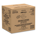 Dart Foam Hinged Lid Containers, 3-Compartment, 8.38 x 7.78 x 3.25, 200/Carton