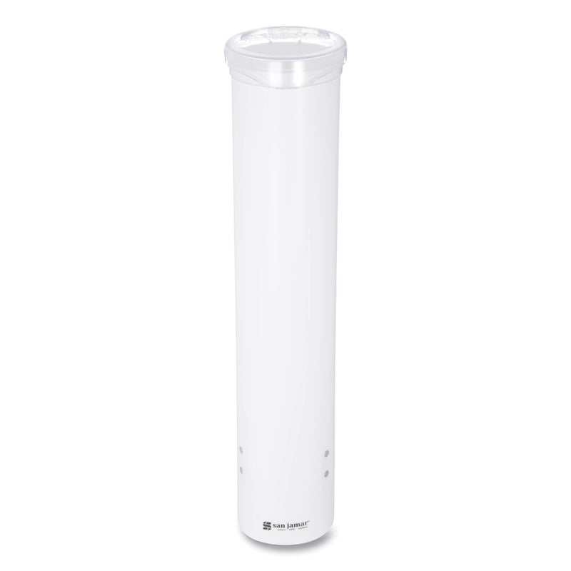 San Jamar Small Pull-Type Water Cup Dispenser, For 5 oz Cups, White