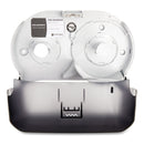 San Jamar VersaTwin Tissue Dispenser, Classic, 8 x 5.75 x 12.75, Transparent Black Pearl