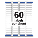 Avery Easy Peel White Address Labels w/ Sure Feed Technology, Inkjet Printers, 0.66 x 1.75, White, 60/Sheet, 25 Sheets/Pack