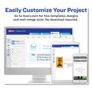 Avery Easy Peel White Address Labels w/ Sure Feed Technology, Laser Printers, 1 x 2.63, White, 30/Sheet, 100 Sheets/Box