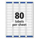 Avery Easy Peel White Address Labels w/ Sure Feed Technology, Laser Printers, 0.5 x 1.75, White, 80/Sheet, 25 Sheets/Pack