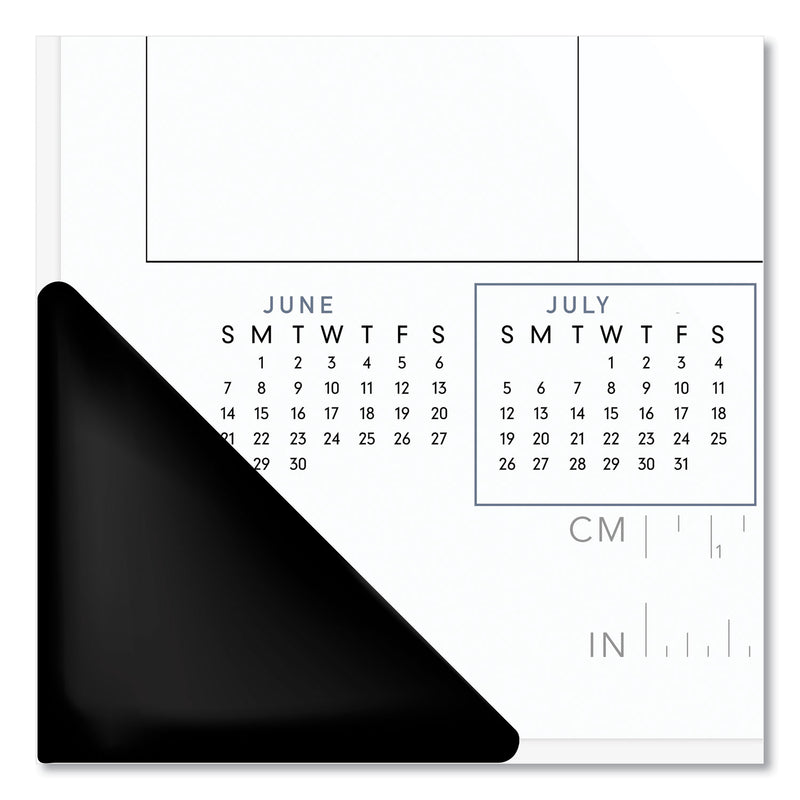AT-A-GLANCE Academic Monthly Desk Pad, 21.75 x 17, White/Black Sheets, Black Binding/Corners, 12-Month (July to June): 2022 to 2023