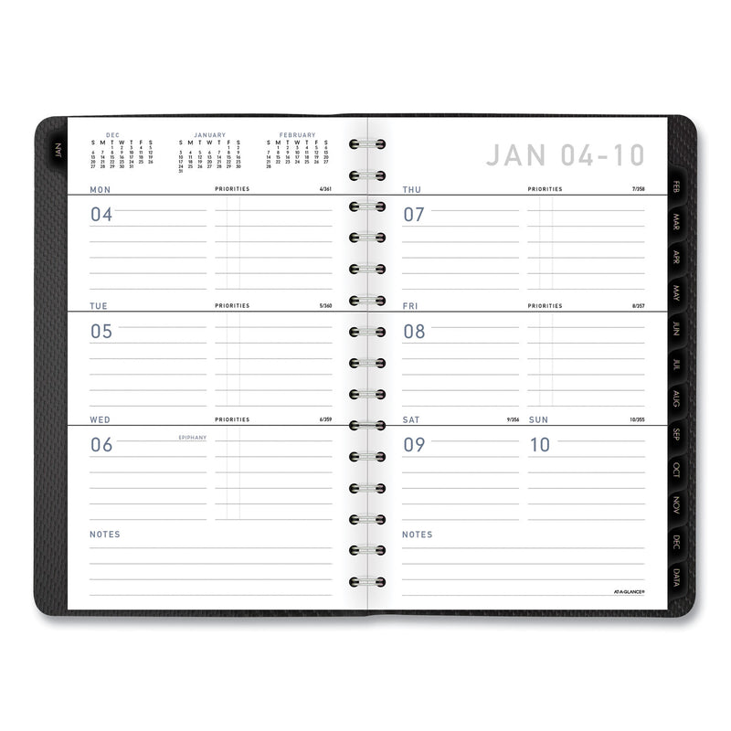 AT-A-GLANCE Contemporary Weekly/Monthly Planner, Open-Block Format, 8.5 x 5.5, Graphite Cover, 12-Month (Jan to Dec): 2023