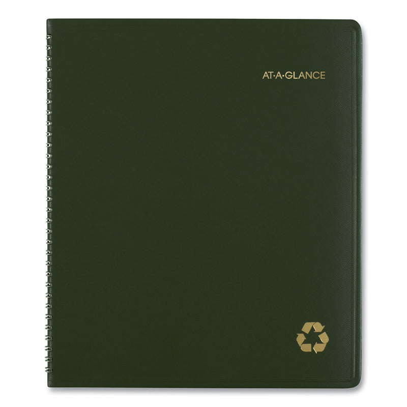 AT-A-GLANCE Recycled Monthly Planner, 11 x 9, Green Cover, 13-Month (Jan to Jan): 2023 to 2024