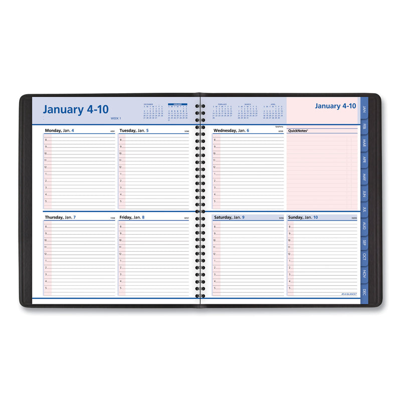AT-A-GLANCE QuickNotes Special Edition Weekly Block Format Appointment Book, 10 x 8, Black/Pink Cover, 12-Month (Jan to Dec): 2023